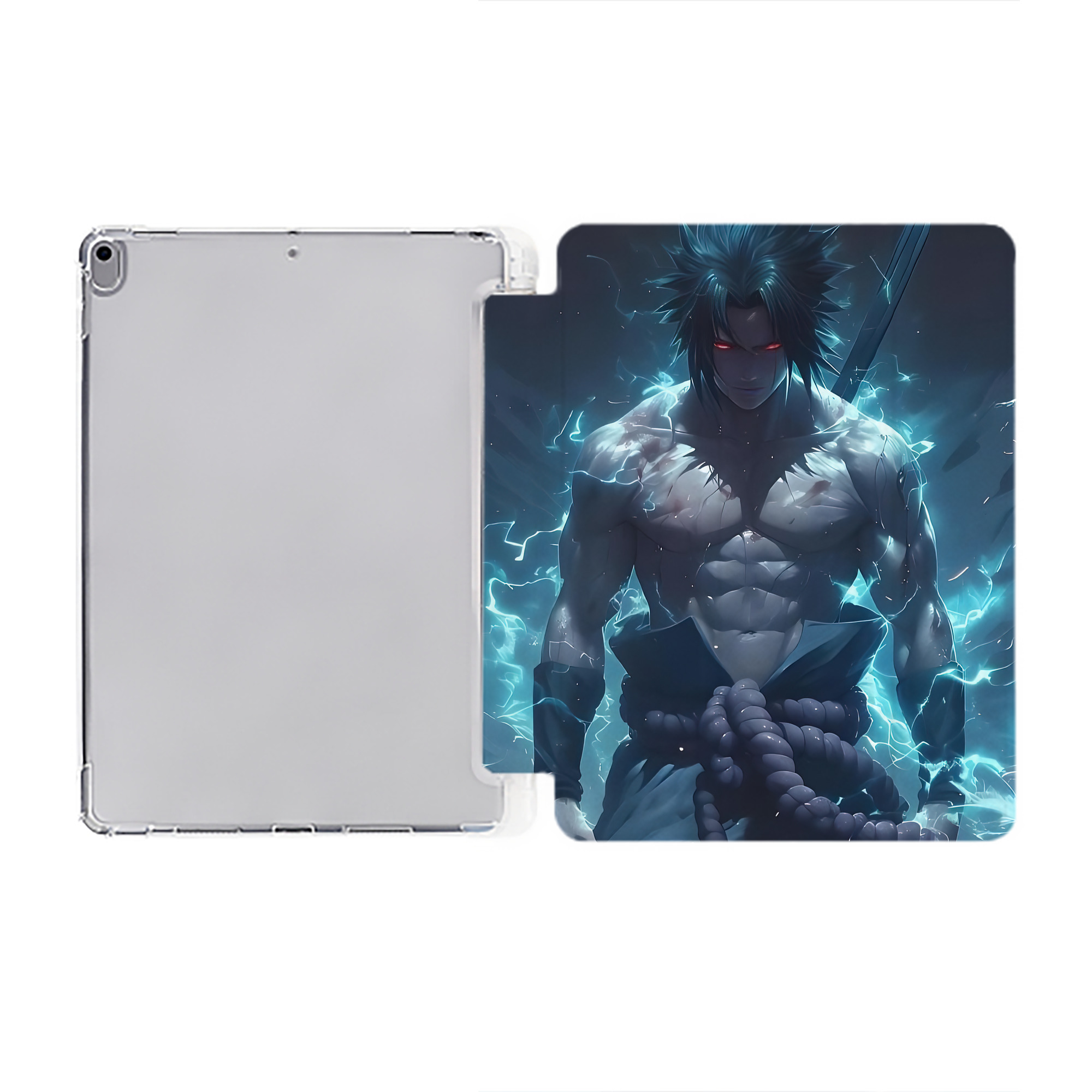 （画像用） NARUTO -ナルト- NARUTO -ナルト- 疾風伝 IPad ケース ペン収納付き 三つ折りスタンド PUレザー×シリコン 対応機種9.5/10.5/10.9インチ